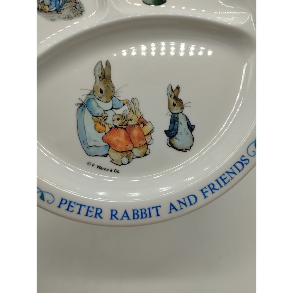 Vintage Eden Melamine Peter Rabbit And Friends Divided Plate & Bowl Child's - Picture 6 of 9